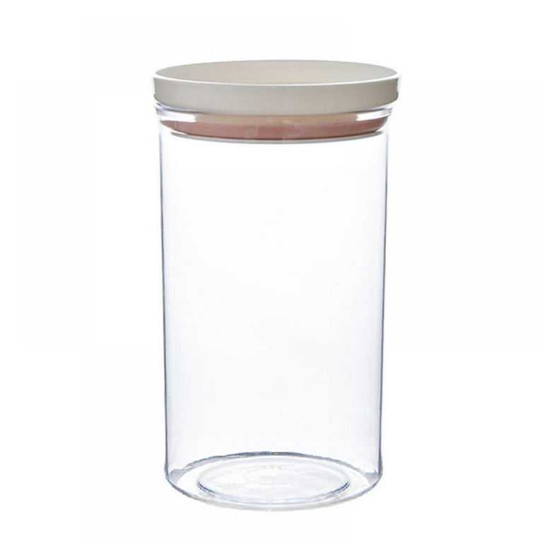 Transparent Glass Airtight Jar With Lid Small 550 ML