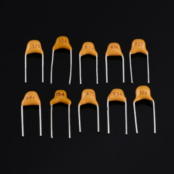 Condensador Cerámico de Múltiples Capas, 500 piezas, 10 valores, kit surtido de condensadores cerámicos monolítos de múltiples capas con caja de almacenamiento,