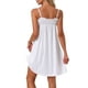 thumbnail image 3 of INSPIRE CHIC Lencería de Mujeres Camisón Sin Mangas con Volantes Suave V Cuello Chemise Ropa de Casa M Blanca, 3 of 6