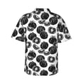 thumbnail image 4 of Xecao Hand Drawn Tomatoes print Hawaiian shirt - a stylish short-sleeve button-down for men, perfect for casual beach and tropical outings., 4 of 9