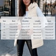 thumbnail image 3 of Cmfcve Womens Plus Size Full Zip Puffer Vest Long Hooded Sleeveless Padded Jacket Fall Winter Casual Quilted Warm Outerwear, 3 of 9