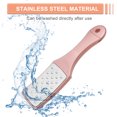 thumbnail image 2 of Unique Bargains Foot File Foot Rasp 3-in-1 Stainless Steel Foot File Pedicure Foot Scraper Rose Gold Tone with Mini File, 2 of 7