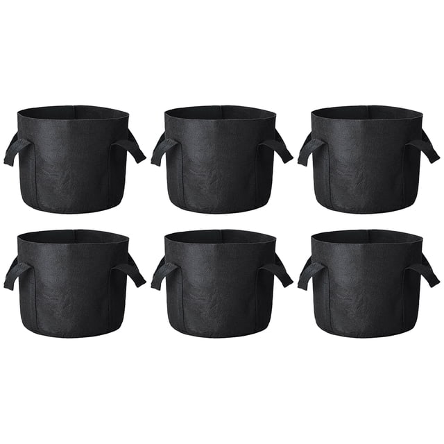 MasteelfCA 6 Pcs Felt Planting Bags Breathable Plants Growing Pouch Practical Plant Pouch