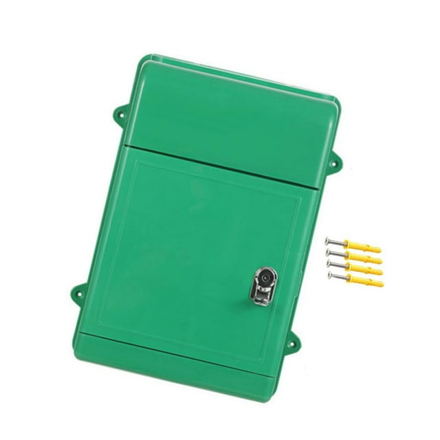 Guardoinrt Wall Mount Mailbox Back Hollow Locking Mailbox for Outdoor Outside Green
