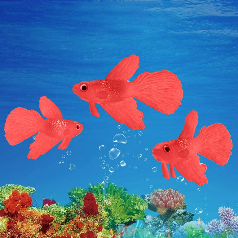 Silicone Artificial Fish Aquarium Decortion High Simulation Lifelike Floating  Fake Betta Fish Tank Ornament 