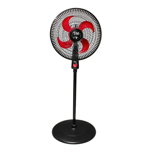Ventilador de Pedestal 16'' 40 cm Negro C/ Rojo Tefal T-fal VE31A3X0