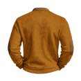thumbnail image 6 of Men's Christmas Sweater Zip Up Sweatshirts Vintage Knit Graphic Sweatshirt - Xmas Stand Collar Pullover with Solid Color Print for Casual Holiday Style,Earthy Yellow,2XL, 6 of 6