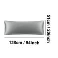 thumbnail image 5 of PiccoCasa Satin Body Pillowcase Silky Long Pillowcase for Hair and Skin, Jumbo Silver, 5 of 8