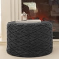 thumbnail image 6 of Round Pouf Ottoman 20x20x14 Inches Boho Poof Home Decor Floor Pouffe Ottoman Foot Rest for Couch Sofa Bean Bag Chairs Living Room Bedroom Dark Gray, 6 of 17