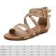 thumbnail image 2 of Sandalias con tiras cruzadas para mujer Sandalias de playa de verano Sandalias de vestir para fiestas y vacaciones, 2 of 9