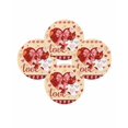 thumbnail image 7 of 13 Inch Round Placemats Set of 4, Happy Valentine's Day Non Slip Heat Insulation PP Table Mats, Yellow Love Hearts Romantic Washable Place Mats for Kitchen Dining Party Table Decor, 7 of 7