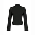 thumbnail image 5 of Yigetop Striped Long Sleeve Shirt Women Women's Long Sleeve Striped Fitted Button Down Shirts Casual Elegant Top Collared Dress Blouse Tops Womens Button Down Blouse Black L, 5 of 5