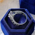 thumbnail image 4 of 3Ct Round Cut Lab Created Diamond & Sapphire Wedding Ring 14k White Gold Plated 925 Sterling Silver For Her, 4 of 4
