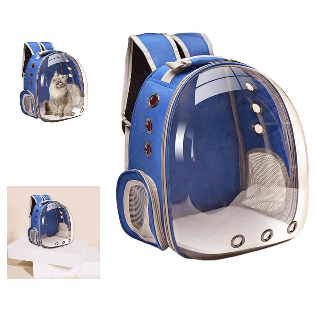 Fzaqwen Portable Pet Carrier Travel Breathable Backpack dogs and cats Puppy Waterproof Blue