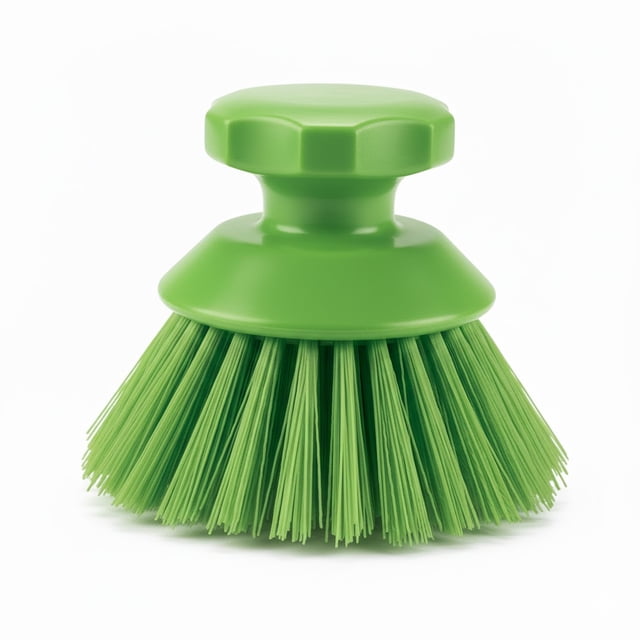 Cepillo De Mano Redondo Para Tallar en Piso Ropa Piedra Madera Metal Brushtech Fibra Pbt Verde