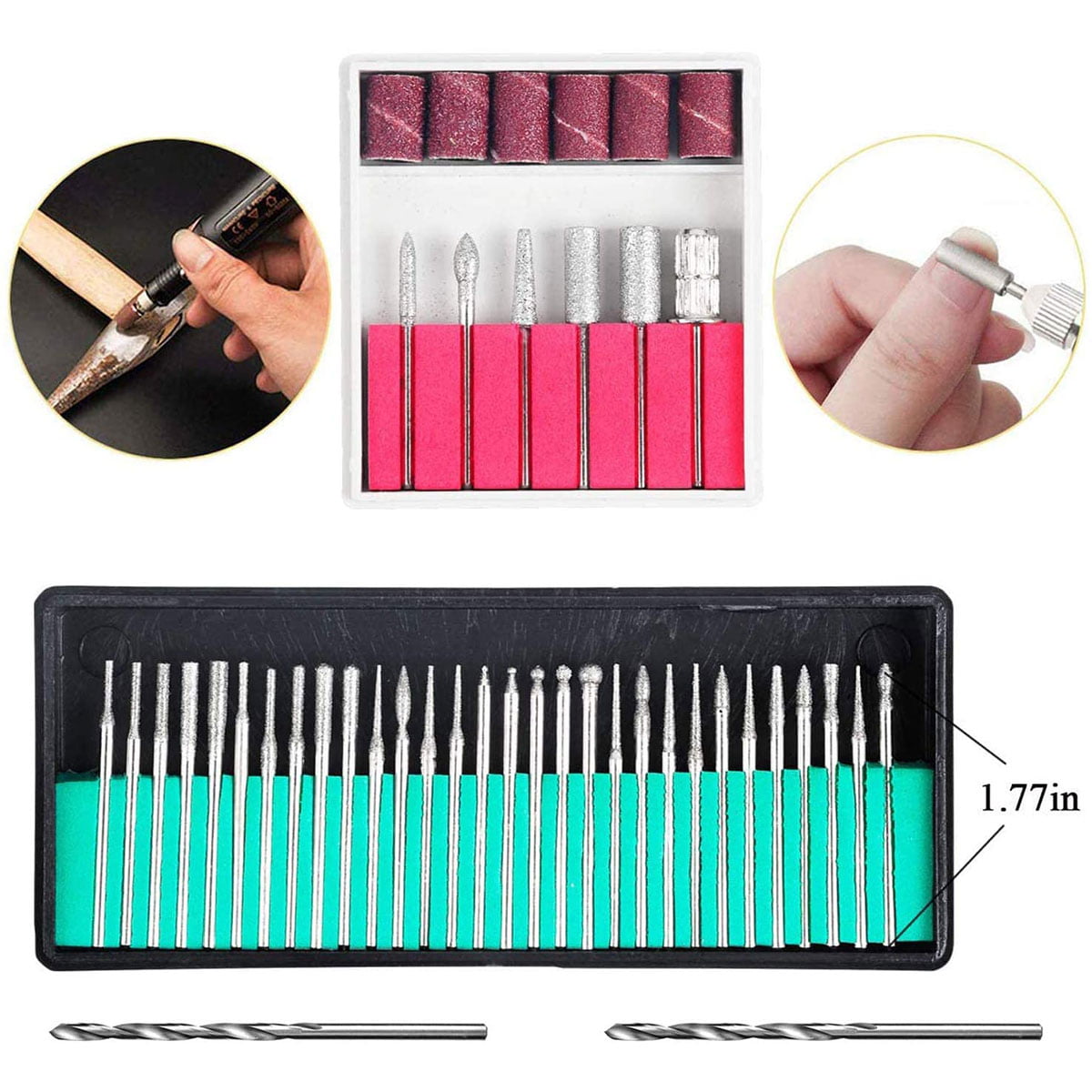 Hands DIY 108pcs Engraving Tool Kit Electric Micro Engraver Etching Pen DIY Rotary Tool Set with Scriber Pen Stencils Grinding Needles for Jewelry