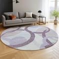 thumbnail image 6 of Addison Rugs Mayfield Premium Machine Washable Transitional Geometric Plum Round Rug, 8' x 8', 6 of 6