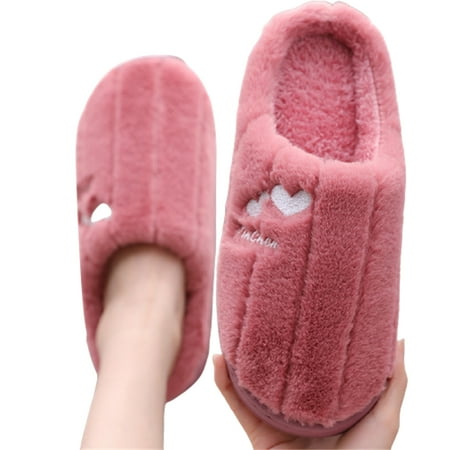 

Unisex Couples House Slipper Cozy Fluffy Memory Foam Slippers with Anti-Skid Rubber Sole Soft Warm House Shoes for Womens Mens Autumn Winter Wear