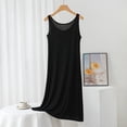 thumbnail image 4 of AHMOMEI Summer Dresses for Women Loose Casual Sleeveless Tank Dress Solid Color Crewneck House Dresses Beach Sundresses Black L, 4 of 5
