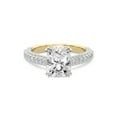 thumbnail image 3 of IGI Certified 1 Carat Radiant Shape Lab Grown Diamond Engagement Ring | 14K Yellow Gold | Eternia Criss Cross Side Halo Diamond Ring | FG-VS1-VS2 Quality Friendly Diamonds, 3 of 6