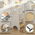 thumbnail image 4 of KORIMEFA Toddler Standing Tower - Adjustable Height Toddler Kitchen Stool Helper - Ideal Kids Kitchen Step Stool for Learning New Skills, 4 of 14