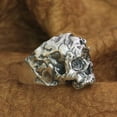 thumbnail image 6 of 925 Sterling Silver Rose Skull Ring Biker Rock Punk Jewelry TA280 US Size 11, 6 of 16