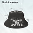 thumbnail image 6 of Bingfone Travel The World1 Bucket Hat For Men Women,Packable Reversible Printed Sun Hats,Fisherman Outdoor Travel Hiking Beach Caps, 6 of 9