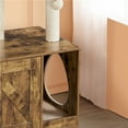 thumbnail image 4 of Yaheetech 53in Litter Box Enclosure with Cat Tree Tower, Rustic Brown/Beige, 4 of 8