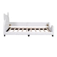 thumbnail image 5 of Euroco Twin Size Daybed, Upholstery Cartoon Cat Shaped Platform Bed Design for Kids Teens Bedroom, White, 5 of 12