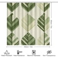thumbnail image 2 of Bathroom Rugs and Shower Curtain Sets, Diagonal Leaf Pattern Printed on Bathroom Rug and Shower Curtain Sets, Great for Master Bath Beach House Modern Home, 72 x 72 inches, 2 of 8