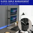 thumbnail image 4 of VIVO Dual Monitor Mount Extra Tall Adjustable Stand | Fits Two Screens up to 27", 4 of 9