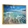 thumbnail image 2 of Designart "Sandy Paradise on the Beach III" Nautical & Beach Floater Framed Wall Art Living Room, 2 of 7