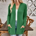 thumbnail image 2 of Yuyuzo Cardigan for Women 2025 Fall Open Front Knit Sweater Long Sleeve Striped Cardigans with Pockets, 2 of 6