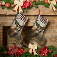 thumbnail image 6 of Uemuo American Wildlife Deer Forest Print Christmas Stockings, 18inch Xmas Hanging Stocking Decorations for Christmas Party Family Decor, 6 of 7