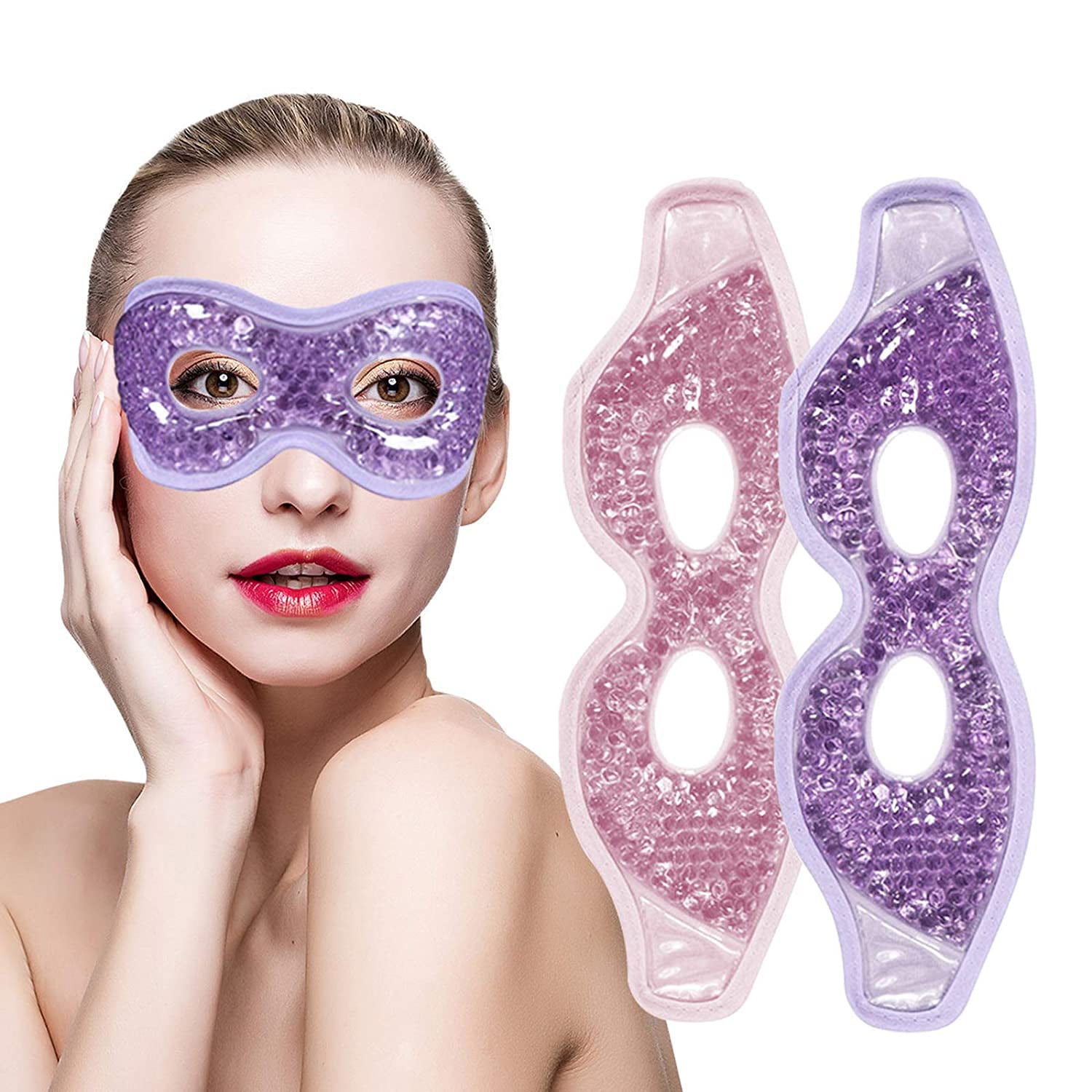 Gel Eye Mask Cold Cooling Soothing Relief Tired Eyes Headache Relaxing Pad RE 