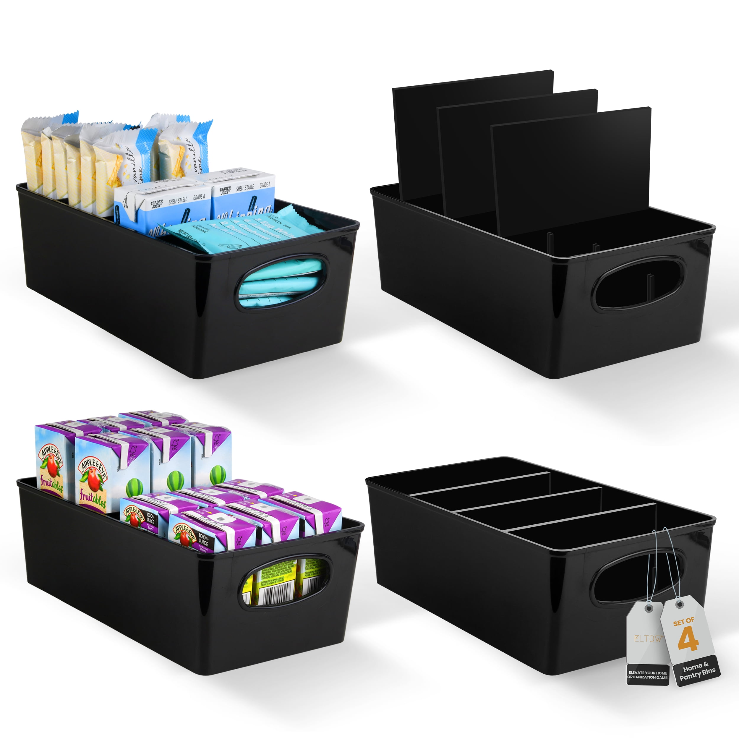 ELTOW Snack Containers for Pantry Organization and Storage with