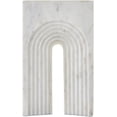 thumbnail image 3 of Mark&Day Home Decor Accents, Meagon Modern White Sculpture, Marble Natural Statue for Living Room and Office, Free Standing Coffee Console Table Decorative Sculptures (10" H x 7" W x 2" D), 3 of 4