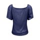 thumbnail image 5 of Mujeres de Manga Corta Tops Color Sólido Lentejuelas Moda Casual Top 95% Poliéster 5% Spandex, Nueva Blusa de Cuello Redondo para la Fiesta Y Diario, 5 of 6