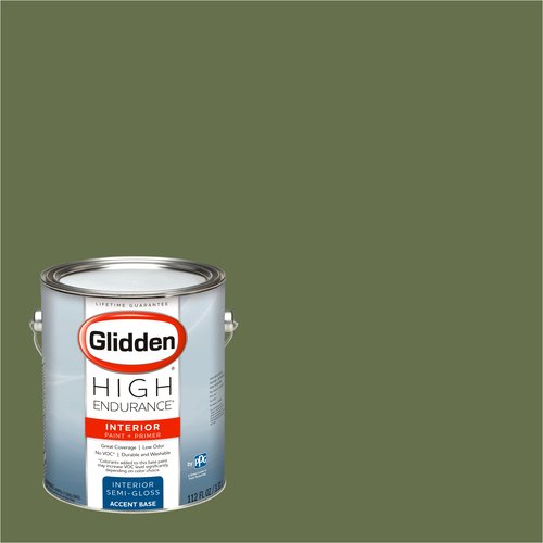 Glidden High Endurance, Interior Paint and Primer, Afternoon Martini Olive, #10GY 15 213,... by