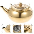 thumbnail image 3 of Thick Stainless Steel Tea Pot Insulated Kettle Thermal Teapot Water Pot for Kitchen Restaurant Hotel (Golden  2L), 3 of 6