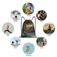 thumbnail image 6 of Honeii Charming Garden Patio Print Drawstring Backpack,Drawstring Bags String Backpack Gym Cinch Sack Backpack Sport Bag Draw-Small, 6 of 6