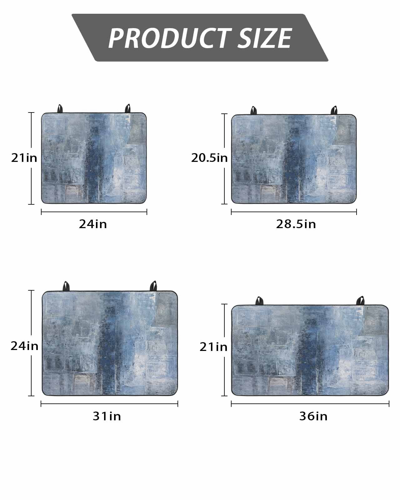 Stove Top Covers for Electric Stove, Blue Glass Stovetop Cover Protector, Retro Oil Painting Modern Abstract Art Aesthetics Induction Cooktop Protector Oven Mat for Kitchen Countertop 36"x21"