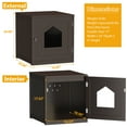 thumbnail image 4 of HomGarden 20'' Brown Cat Washroom Pet House Hidden Litter Box Enclosure & MDF Side Table, 4 of 10