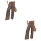 thumbnail image 3 of Pantalones Largo Suelto Casual Pierna ancha Cintura alta Moda para Office Lounge Coffee Café S 2piezas Qarigey, 3 of 6