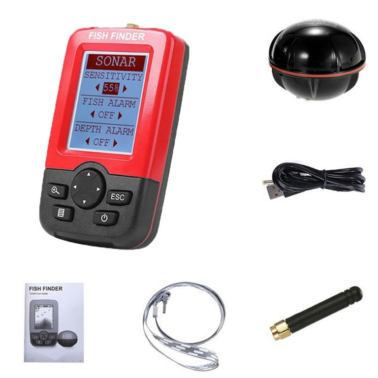 Portable Sonar Fish Finder, Depth Underwater Fishing Camera, Alarm  Transducer Fishfinder, 100m Temperature - AliExpress