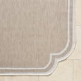 thumbnail image 6 of Livabliss Miami Beach Modern Border Outdoor Area Rug, 9'2" x 12', Beige/White, 6 of 7