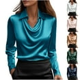 thumbnail image 2 of ShiShine Women's Dressy Business Casual Blouses V Neck Long Sleeve Work Office Shirts Tops 2025, 2 of 6