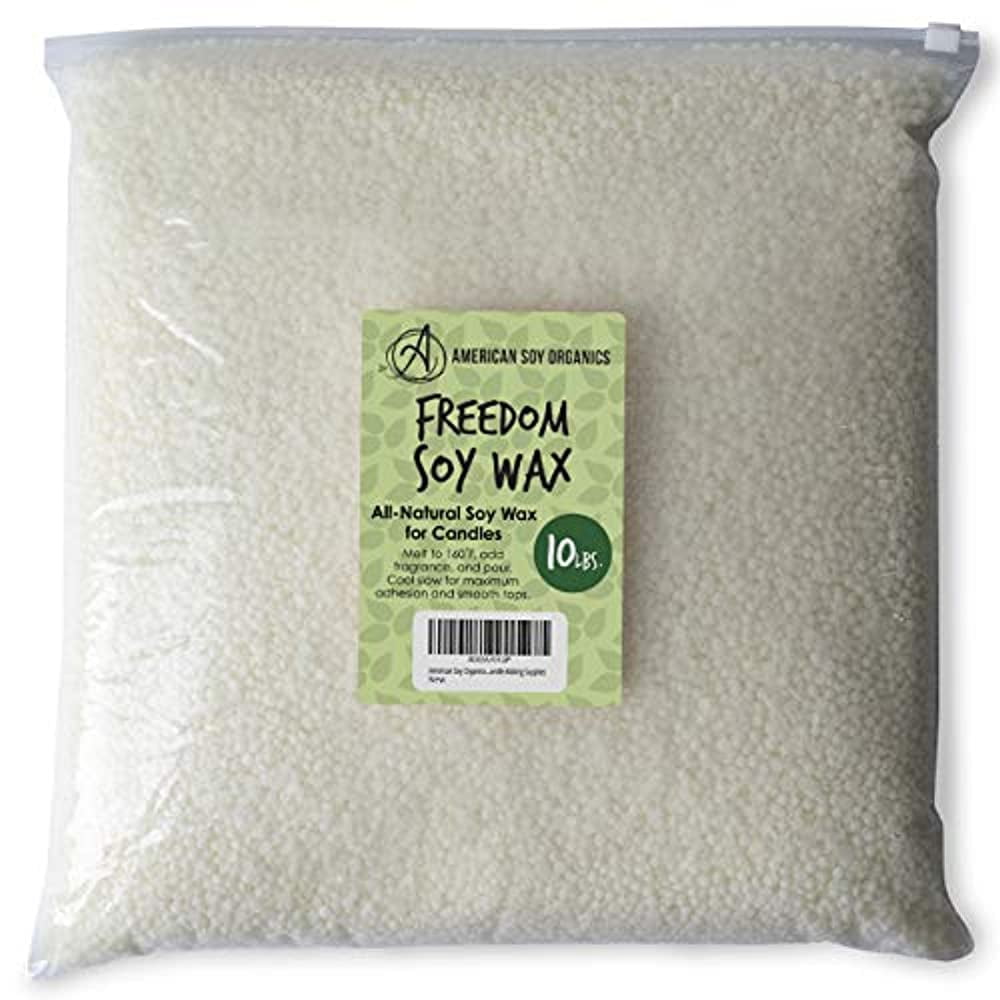 American Soy Organics 10 lb of Freedom Soy Wax Beads for Candle Making