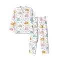 thumbnail image 1 of Fotbe Little Elephant Pijama de Hombre con Estampado de Manga Larga, Conjunto de 2 Piezas, Ropa de Dormir Suave y Cómoda con Bolsillos-Large, 1 of 7