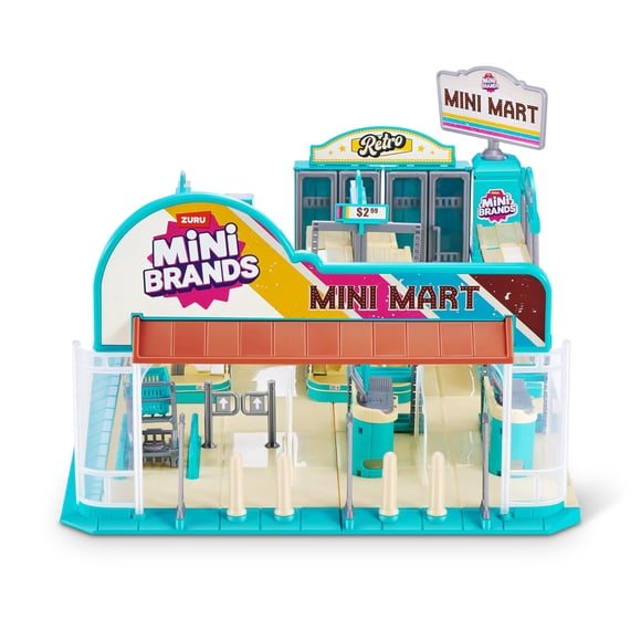 Mini Brands Retro Mini Mart Playset con 5 minis exclusivas